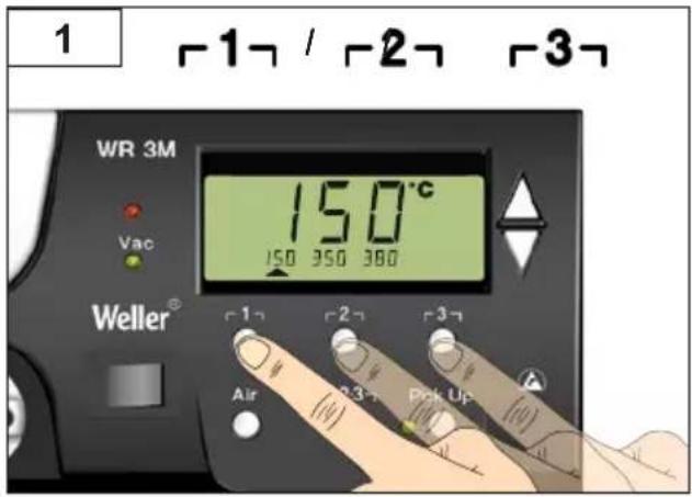 1 -1-/ -2-/ -3-/WR 3M 150°C 150 350 360 Weller® Air Pick Up