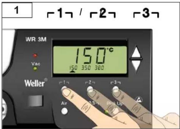 1 -1-/ -2-/ -3- WR 3M 150°C Vac ISO 350 380 Weller® -1-/ -2-/ -3-/ Air 1:3-/ Pick Up