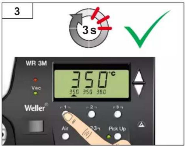 3 3s WR 3M Vac 350 350 380 Weller® c1 c2 c3 Air Pick Up