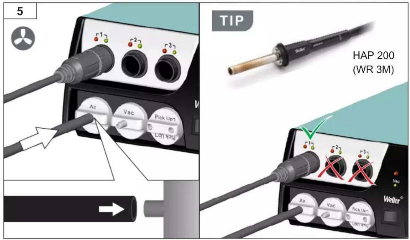 5 TIP HAP 200 (WR 3M) Air Vac Pick Up LQ1 hold Weller® Air Vac Pick Up LQ1 hold