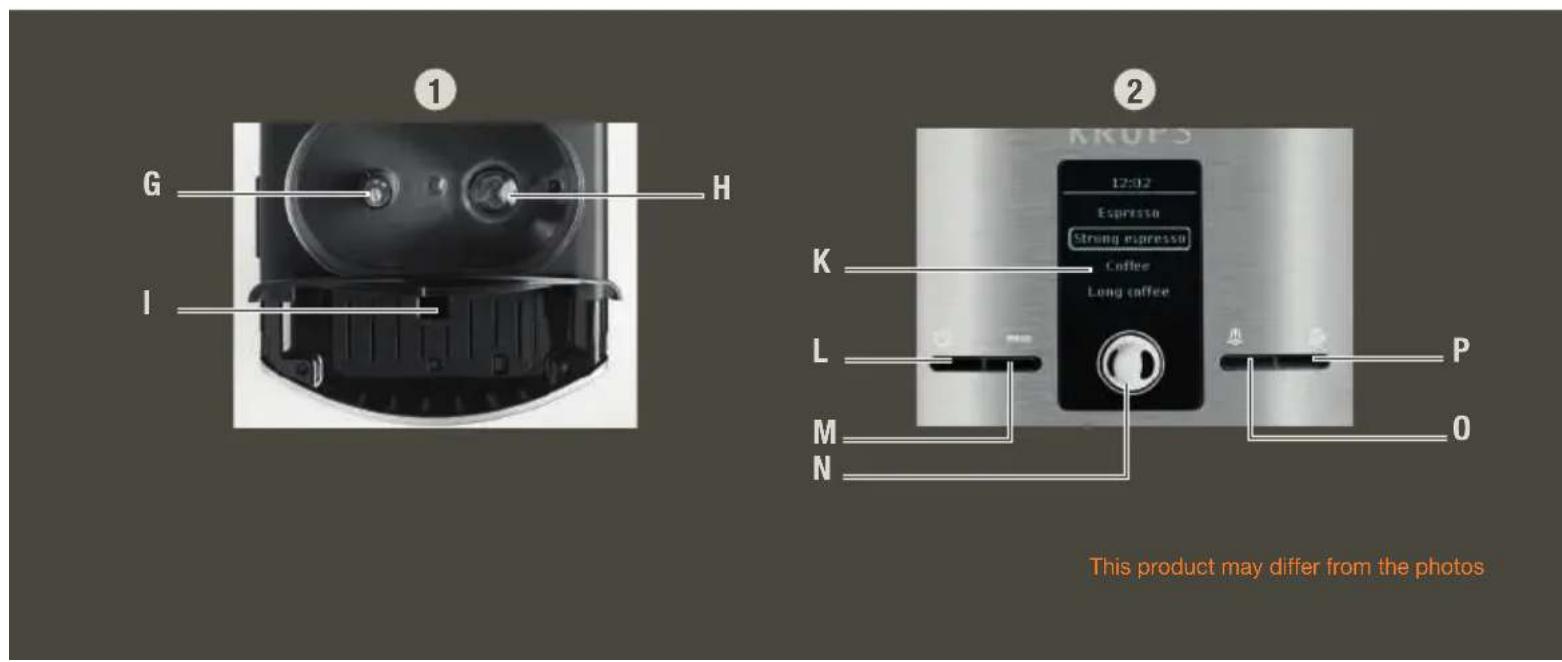G H I K L M N 2 12:02 Espresso Strong espresso Coffee Long coffee P O This product may differ from the photos