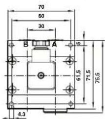 Norgren 18DLT x2 - Disegno quotato del collegamento: Flangia - 2