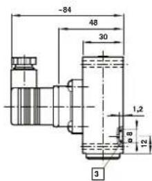Norgren 18DLT x2 - Disegno quotato del collegamento: Flangia - 1