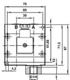 Norgren 18DLT x2 - Dibujo acotado de la conexión: rosca interior - 2
