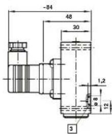 Norgren 18DLT x2 - Dibujo acotado de la conexión: brida - 1
