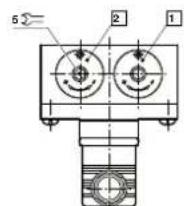 Norgren 18DLT x2 - Schéma de dimensions du raccord: bride - 3