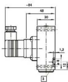 Norgren 18DLT x2 - Schéma de dimensions du raccord: bride - 1