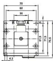 Norgren 18DLT x2 - Schéma de dimensions du raccord: bride - 2