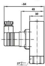 Norgren 18DLT x2 - Scale drawing of connection: Inside thread - 1