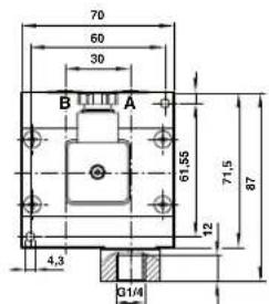 Norgren 18DLT x2 - Disegno quotato del collegamento: Fillettatura interna - 2