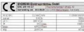 Endress ESE 206 HSGT - Ετικέτες πάνω στη γεννήτρια - 9