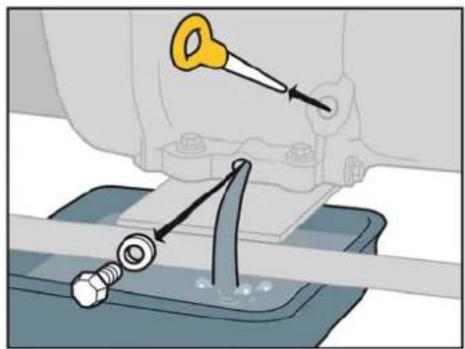 Endress ESE 206 HSGT - Draining off the engine oil - 1