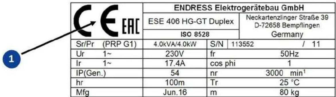 Endress ESE 3000 i - Типовая табличка - 1