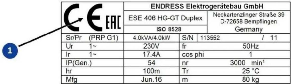 Endress ESE 3000 i - Märkskylt - 1