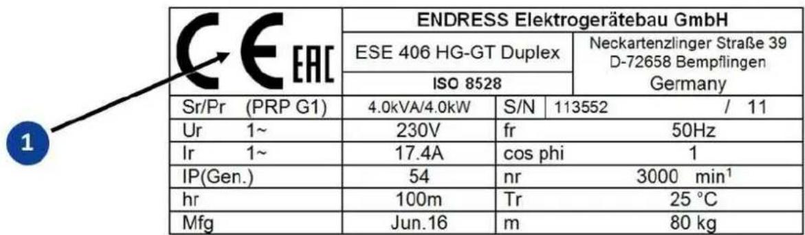 Endress ESE 3000 i - Plaque signalétique - 1