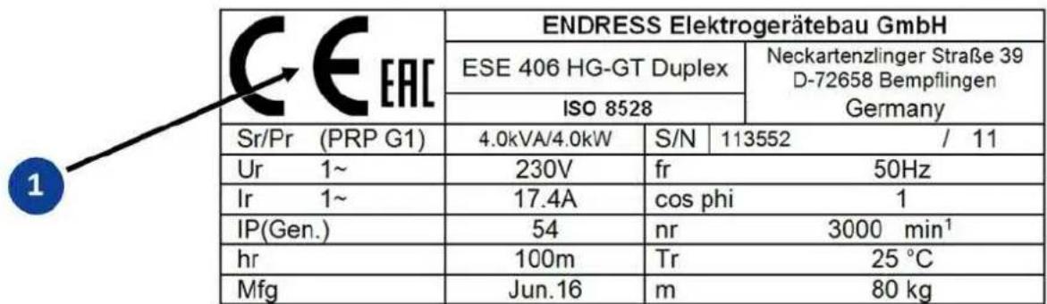 Endress ESE 3000 i - Typový štítek - 1