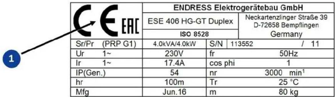 Endress ESE 3000 i - Type plate - 1
