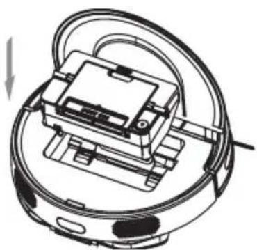Commodore CVR 100 - Installare il contenitore per la polvere o il serbatoio dell'ac- qua con un contenitore per la polvere integrato. - 3