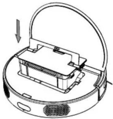 Commodore CVR 100 - Installieren Sie den Staubbehälter oder den Wassertank mit integriertem Staubbehälter. - 1