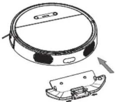 Commodore CVR 100 - Installare il contenitore per la polvere o il serbatoio dell'ac- qua con un contenitore per la polvere integrato. - 5