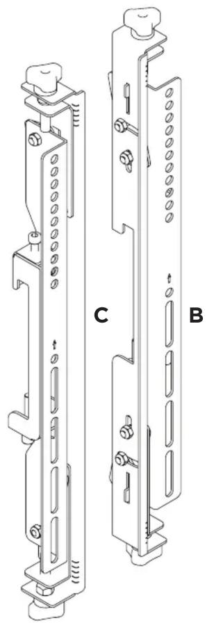 Atdec ADBB400M - VESA 400 Micro Adjust Brackets - 1