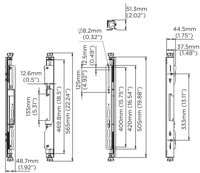 Atdec ADBB400M - PRODUCT DIMENSIONS - 1