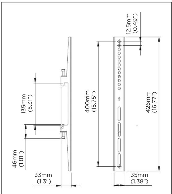 Atdec ADBB400F - PRODUCT DIMENSIONS - 1