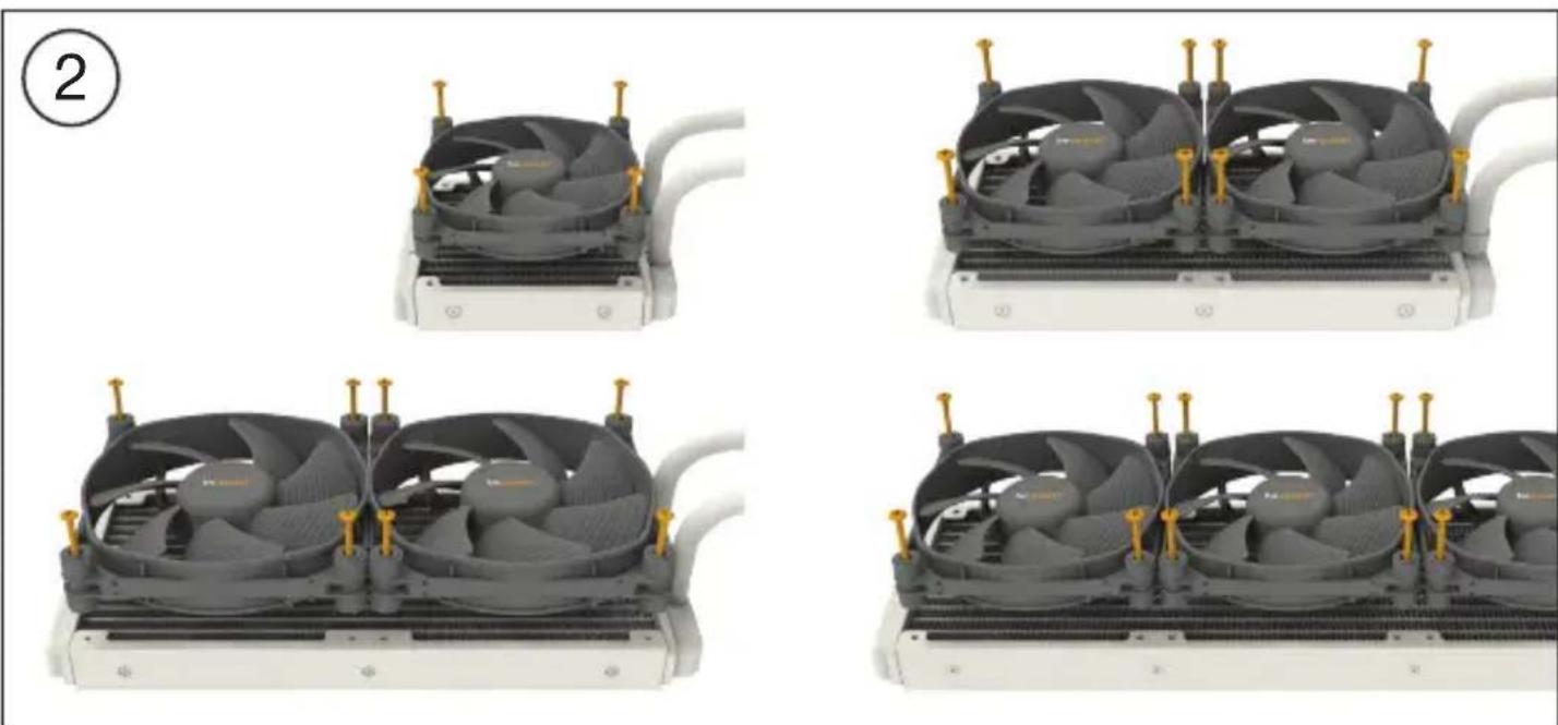 Be Quiet! SILENT LOOP 2 - Assemblage du cadre de montage du ventilateur - 1