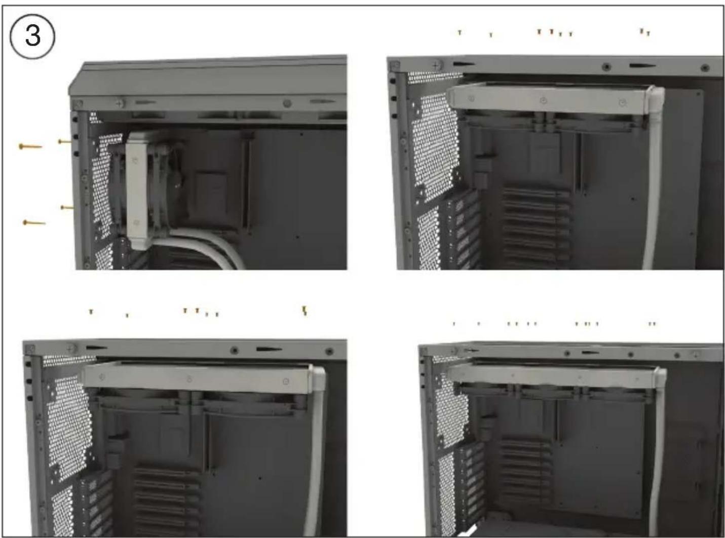 Be Quiet! SILENT LOOP 2 - Montage des ventilateurs sur le radiateur - 1