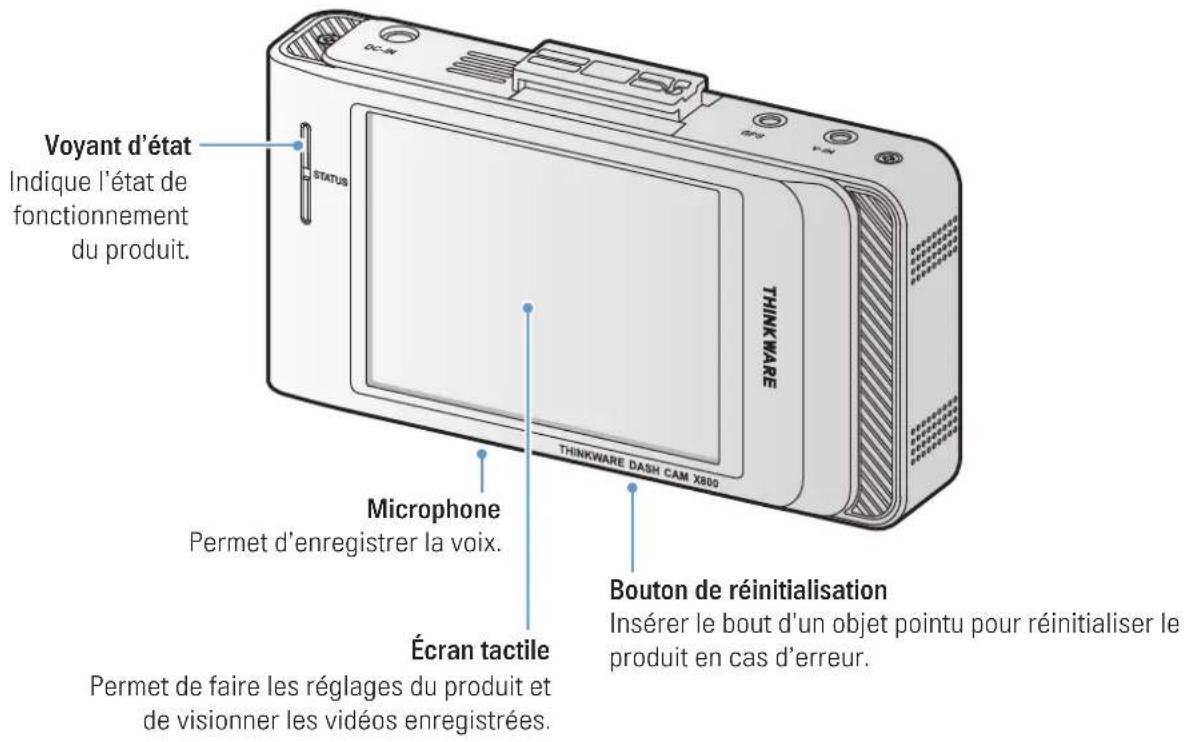 Thinkware X800 - Caméra avant (appareil principal) – vue arrière - 1