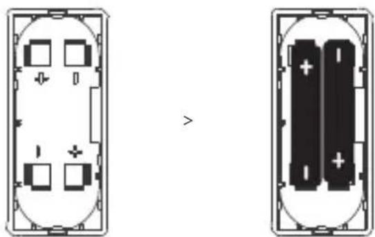 Sonoff DW2WiFi - Installer les piles - 2