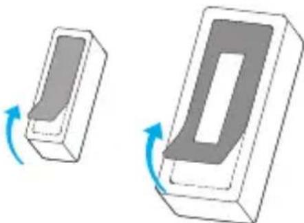Sonoff DW2WiFi - Die Schutzfolie des 3M-Klebstoffs abreißen. - 1