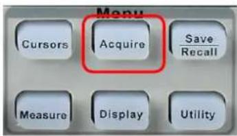 METRIX DOX2100B - Menu d'acquisition - 1