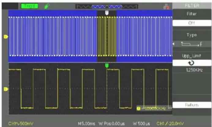 METRIX DOX2100B - Utilisation du filtre numérique - 1