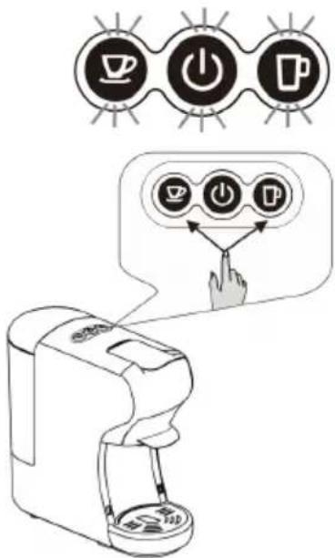 Sogo SS5675 - Press the small cup / big cup button, wait for the appliance to complete the flush out. - 1