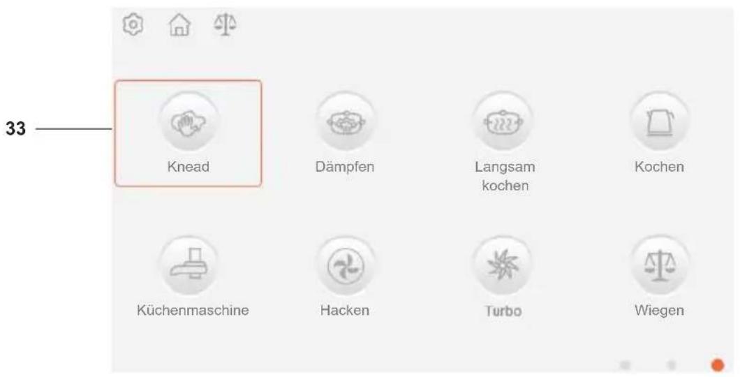 33 Knead Dämpfen Langsam kochen Kochen Küchenmaschine Hacken Turbo Wiegen