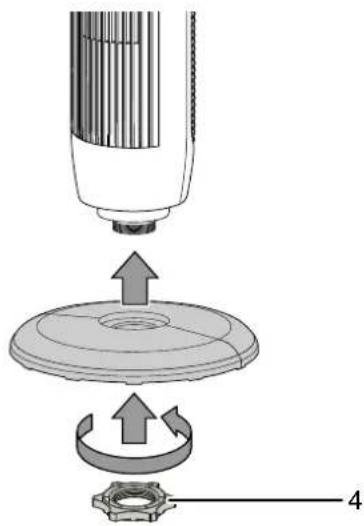 TROTEC TVE 29 T - Assemblage du corps du ventilateur et du socle - 1