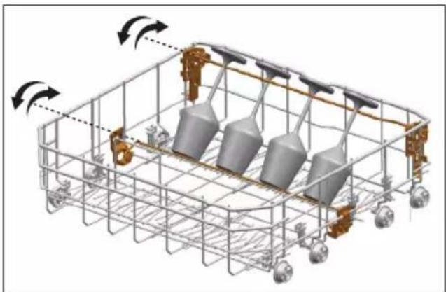 BEKO DFN26420WAD - Support verres à pied rétractable - 1