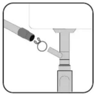 BEKO DFN26420WAD - Raccordement du conduit d'évacuation - 1