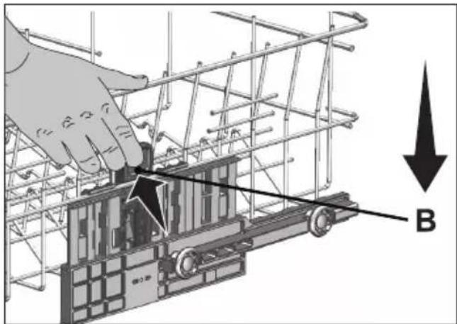 BEKO DFN26420WAD - Réglage de hauteur du panier supérieur - 2