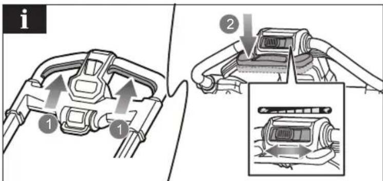 Diagram illustrating a device's internal components with numbered annotations and directional arrows indicating assembly or movement.