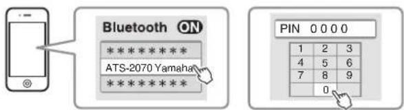 YAMAHA ATS2070 - Sélectionnez « ats-2070 yamaha » dans la liste des périphériques bluetooth sur le périphérique. - 1