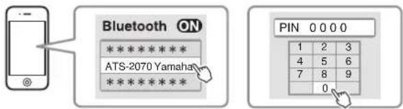 YAMAHA ATS2070 - 选择设备上的 Bluetooth 设备列表中的 “ATS-2070 Yamaha”。 - 1