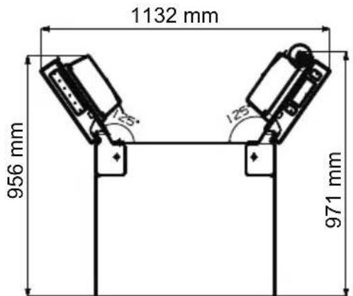 1132 mm 956 mm 971 mm