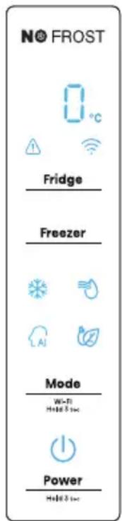 NO FROST Fridge Freezer Mode Power HIH 3 sec