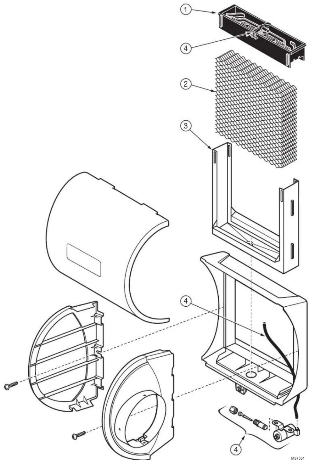 HONEYWELL HE105A1000 - REPLACEMENT PARTS - 1