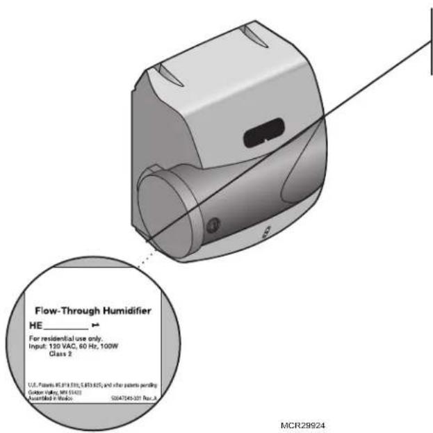 HONEYWELL HE150A1005 - Quel modèle d'humidificateur ai-je en ma possession? - 1