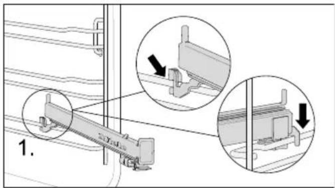 MIELE H 2755 B - Monter des rails coulissants FlexiClip - 1