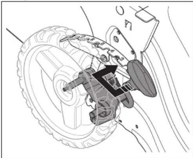 HUSQVARNA LE 322R - Réglage de la hauteur de coupe - 1