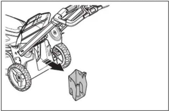 HUSQVARNA LE 322R - To change the product to rear-side discharge mode - 1